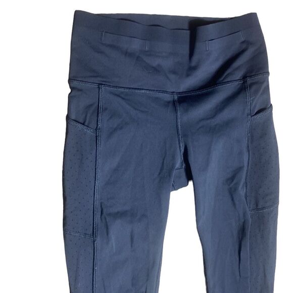 Lululemon mind over miles crop leggings black size 4 w6Acws - Picture 7 of 10